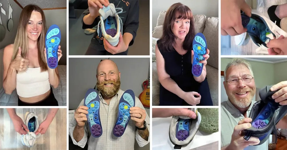 Akusoli insole features — magnets, silver coating, arch support